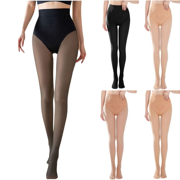 Women's Thermal Fleece-Lined Tights , Sheer Warm Leggings for Women Ultra Soft, High Waisted for Fall Winter（200g）