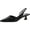 Black Leather, variant on Franco Sarto Women's Devin Pointed Toe Kitten Heel Slingback Pump Black 6M