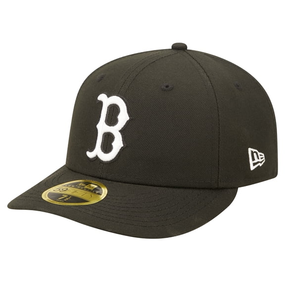 Men's New Era Boston Red Sox Black & White Low Profile 59FIFTY Fitted Hat