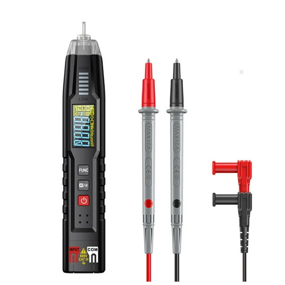 Voltage Tester Smart Convenient Multimeter Digital Multifunctional Lightness Wide Application Wearable Detector Rotation Wire Checker