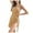 Khaki, variant on Women's Casual Sleeveless Round-Neck Summer Halter Dress HomeWear Slip Short Sleeshirts