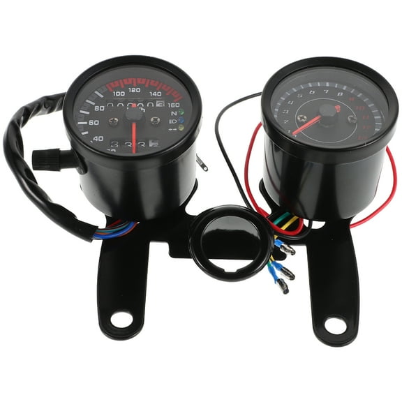 Masteelf Gear Speedometer Motorcycle Instrument Set 16.00X12.50X7.00CM Black