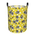thumbnail image 1 of Balery Honeybee Cesta de ropa redonda con asas, impermeable, independiente, para ropa, juguetes, dormitorio y familia-Small, 1 of 6