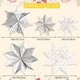 thumbnail image 3 of Faroles navideños de papel con forma de copos de nieve OuMuaMua, 5 unidades con LED, 3 of 9