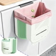 thumbnail image 2 of HOARBOEG Green Foldable Hanging Trash Can for Kitchen Cabinet Door, Collapsible Wall Mounted Waste Bin with No Drill Installation, Space Saving Under Sink Garbage Can, Portable Small Trash Bin, 2 of 6