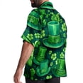 thumbnail image 3 of Saint Patrick's Day Men's Casual Printed Button Down Short Sleeve Spread Collar Beach Shirts for Summer, Unisex, 3 of 6