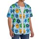 thumbnail image 2 of Fotbe Cartoon Monster Camisa Estampada de Manga Corta para Hombre, Casual de Verano, Estilo Playero, Sin Arrugas-3X-Large, 2 of 5