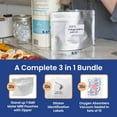 thumbnail image 3 of Wallaby MRE Mylar Bag Bundle - 30x (7.5 Mil - 6.5" x 8.5’’) Stand-Up Zipper Pouches, 30x 400cc Oxygen Absorbers - Heat Sealable & Withstand Boiling Water - Long-Term Food Storage Solutions - Silver, 3 of 5