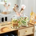 thumbnail image 6 of 4 Pack Cartoon Bear and Leaves Qtip Holder Dispenser Clear Plastic Storage Apothecary Jars for Cotton Swabs Balls Pads Floss, 6 of 7