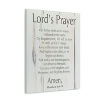 Scripture Walls Lords Prayer Matthew 6:9-13 White Wood Christian Wall Art Print Ready to Hang Unframed