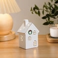 thumbnail image 2 of Ceramic Christmas House Decoration Lighted Snow Tabletop Ornament Holiday Village Figurine Indoor Display Party Setup Accessory, 2 of 3