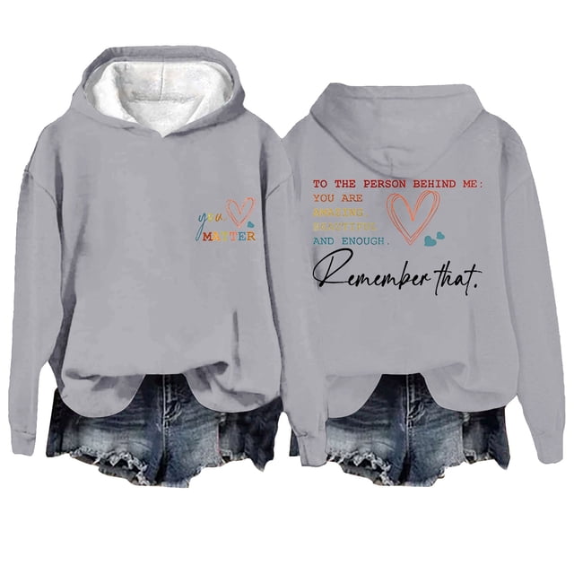Chandail à Capuche Oversize pour Femmes avec Slogan Graphique, Manches Longues, Esthétique avec Poches