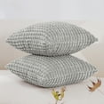 thumbnail image 6 of Deconovo Solid Soft Pillowcases Light Gray Throw Pillow Covers Decorative Cushion Covers for Couch 22 x 22 inch Light Gray Set of 2, 6 of 6