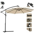 thumbnail image 6 of Saim 10 FT Solar LED Patio Outdoor Umbrella Hanging Cantilever Umbrella Easy Open Adustment with 24 LED Lights, 6 of 15