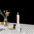 thumbnail image 5 of Wind Transparent Glass Candle Stand Elegant Table for Candlelight Dinner Home Party Wedding Centerpiece 3PCS, 5 of 5