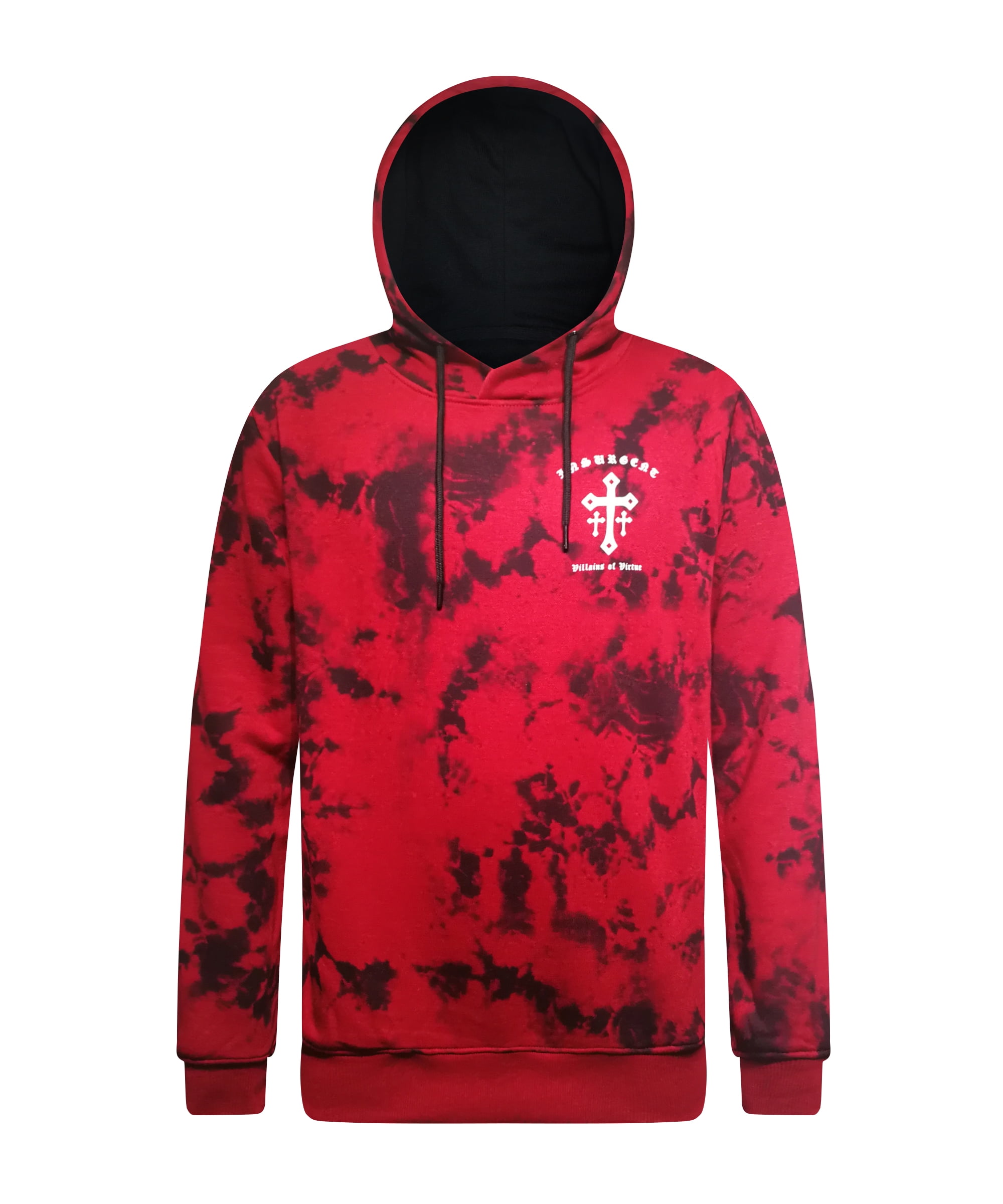 red tie dye sweatshirt