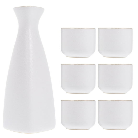 Niceauty Ceramic Sake Cups White Premium Ceramics Safe Sturdy Home Use 1Set