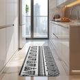 thumbnail image 4 of Black Geometric Triangle Diamond Pattern Kitchen Rug Mat,Kitchen Runner Rugs Non Skid Washable,Decorative Kitchen Floor Mats for Kitchen,Sink,Laundry,17"x47.2", 4 of 7