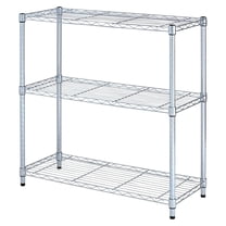 ALESW833614SR 36 in. x 14 in. x 36 in. 3-Shelf Residential Wire Shelving - Silver 36" x 14" x 36"