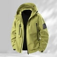 thumbnail image 2 of Rggeeun Jackets For Men Versatile Hooded Utility Jacket For Outdoor With Multiple Pockets For Comfort Style Fall Winter Outwear Fashion, 2 of 9