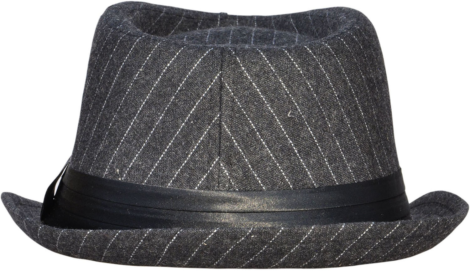 Simplicity Unisex Structured Gangster Trilby Wool Fedora Hat, 3075_Charcoal Gy - image 4 of 4