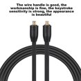 thumbnail image 3 of Cable de reemplazo de Auriculares MMCX, Cable de extensión de Auriculares TPE con Conector de 3.5 mm para Shure se215 se425 se535 se846 ue900(Negro con Mic), 3 of 6