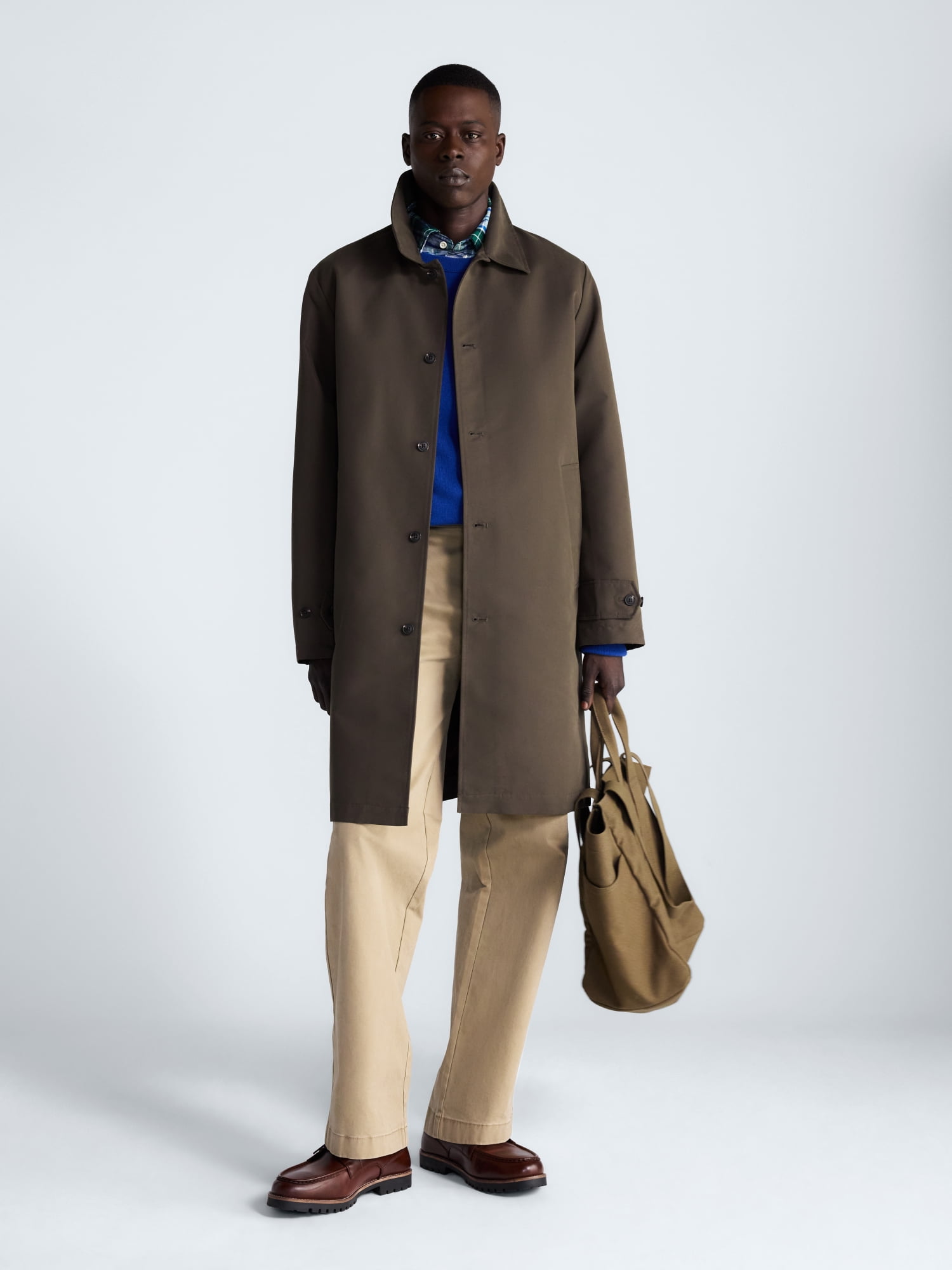 Free Assembly Men's and Big Men's Lightweight Trench Coat, Sizes XS-3XL