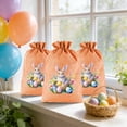 thumbnail image 6 of SIYTUAU Orange Easter Rabbit Candy Bags 3 Pack Drawstring Burlap Pouch For Party Favor Storage Linen 11.8X7.9X0.4 Inch, 6 of 6