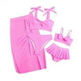 thumbnail image 3 of GYRATEDREAM Family Matching Swimsuit Set High Waisted Mommy and Me Swimsuit Two Piece Girls Ruffled Bikini Bathing Suit, 3 of 5