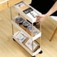 thumbnail image 3 of Bearachild Carrito de cocina fácil de instalar, carrito utilitario rodante con ruedas para almacenamiento, multifuncional, que ahorra espacio Almacenamiento y organización del hogar, 3 of 6