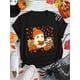 thumbnail image 1 of 100% Cotton Cute Ghost Reading Book Lovers autumn Fall Halloween Ghost T-Shirt Print Round Neck Short Sleeve Streetwear Fashion Breathable Homme Soft unisex Designer Clothes For Women Casual Clothes, 1 of 6