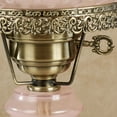 thumbnail image 4 of Mindy Hobnail Glass Table Lamp - Pink Shade - Handcrafted Globe - Blown by Hand - Hurricane Chimney Style - Victorian Lamps for Desk, Bedroom, Living Room - 20.5 Inches High, 4 of 5