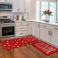thumbnail image 5 of Kitchen Rugs and Mats Set of 2, Valentine''s Day Kitchen Rugs Heart Decor Non-Slip Rugs, Rubber Backed Waterproof Floor Mats for Kitchen Sink Front Set of 2, 17x30+17x47 Inches, 5 of 6