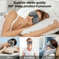 thumbnail image 4 of Hootek Sleep Headphones, 3D Sleep Mask with Headphones Bluetooth Wireless Music Eye Mask for Side Sleepers, Sleep Mask Headphones Earphones Earbuds for Sleeping Yoga, Gray, FCC Aprroved, 4 of 8