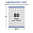 thumbnail image 6 of Avery Glossy White Star Labels, 3/4" x 3/4", 8,000 Total, 6 of 9