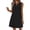 *Black, variant on VBVC Women's Sleeveless Lace Insert Split Neck Dress , Ladies' Casual Loose Mini Tunic Dress , Summer Solid Color Shift Dress For Women, S-3XL