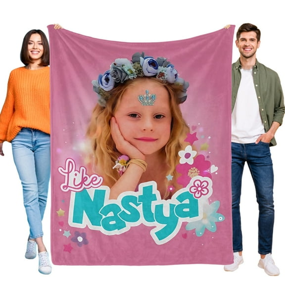 Throw Blanket for Like Nastya Bed Couch Soft Warm 30x40 Inch Flannel Blanket for Kids Boys Girls Gifts Home Decor