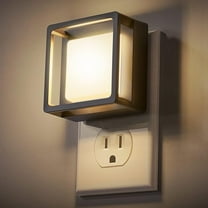 Auto On/Off Night Light, 2-Pack Dimmable LED Night Lights with Dusk-to-Dawn Sensor, Energy-Efficient Plug in Wall Light for Bedroom, Bathroom, Nursery, Kitchen, Soft White