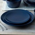 thumbnail image 5 of Colorscapes Navy-on-Navy Swirl 10.75 in. (Blue) Porcelain Square Dinner Plates, (Set of 4), 5 of 5