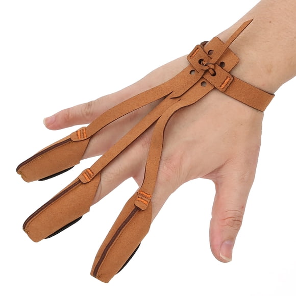 Tbest Gant de Tir à l'Arc, Gant Protecteur de Tir à l'Arc, Ajustable pour la Protection Sportive de Tir à l'Arc Accessoire de Tir à l'Arc Facile à Enfiler