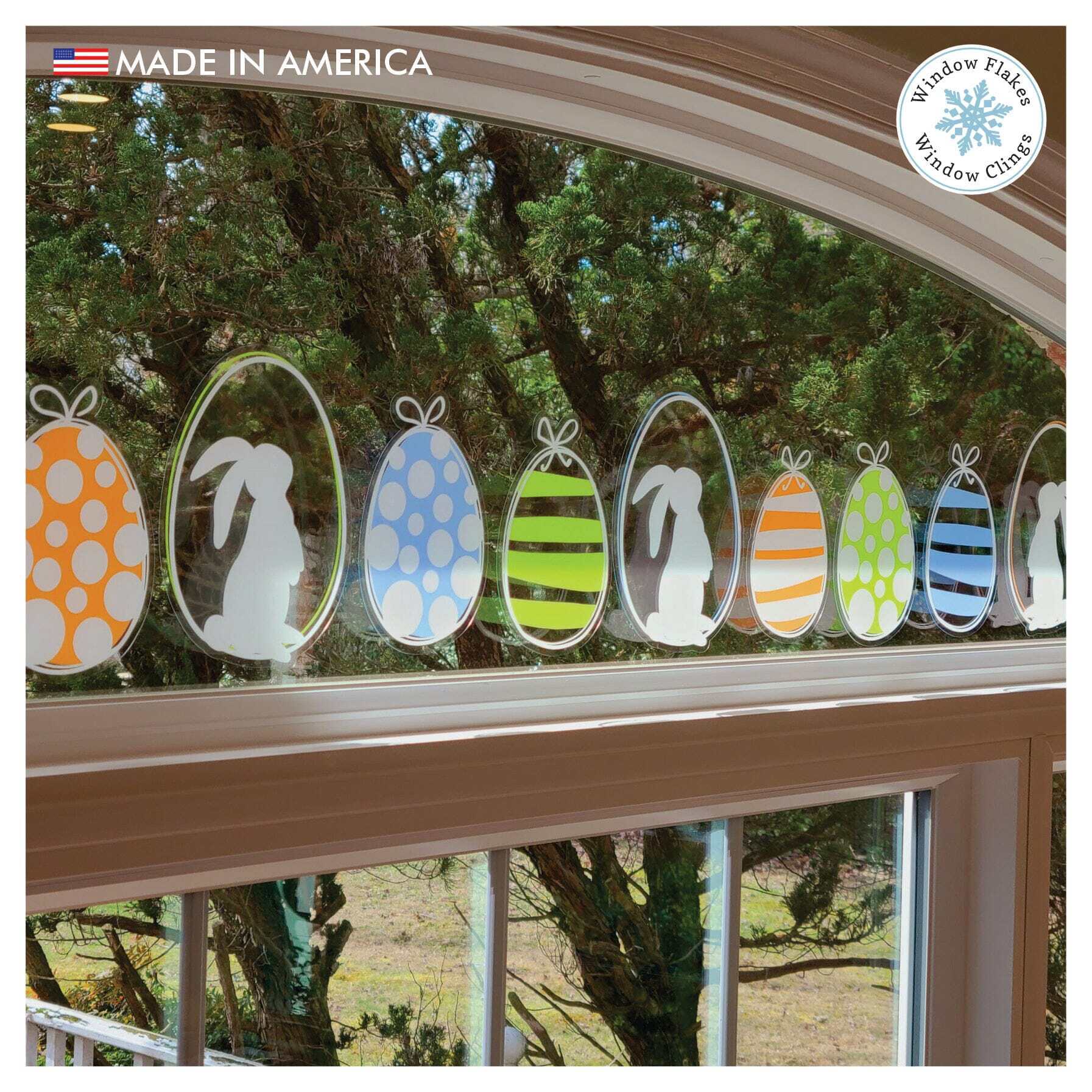 Colorful Abstract / Bunny Hanging Easter Eggs (Set of 12)