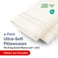 thumbnail image 2 of Juego de fundas de almohada CGK Unlimited King Size, color blanco roto x4, 2 of 8
