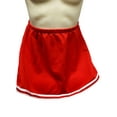 thumbnail image 6 of Red Cheerleader Skirt With White Trim Cheer Costume Cute Sexy Adult Womens, 6 of 6