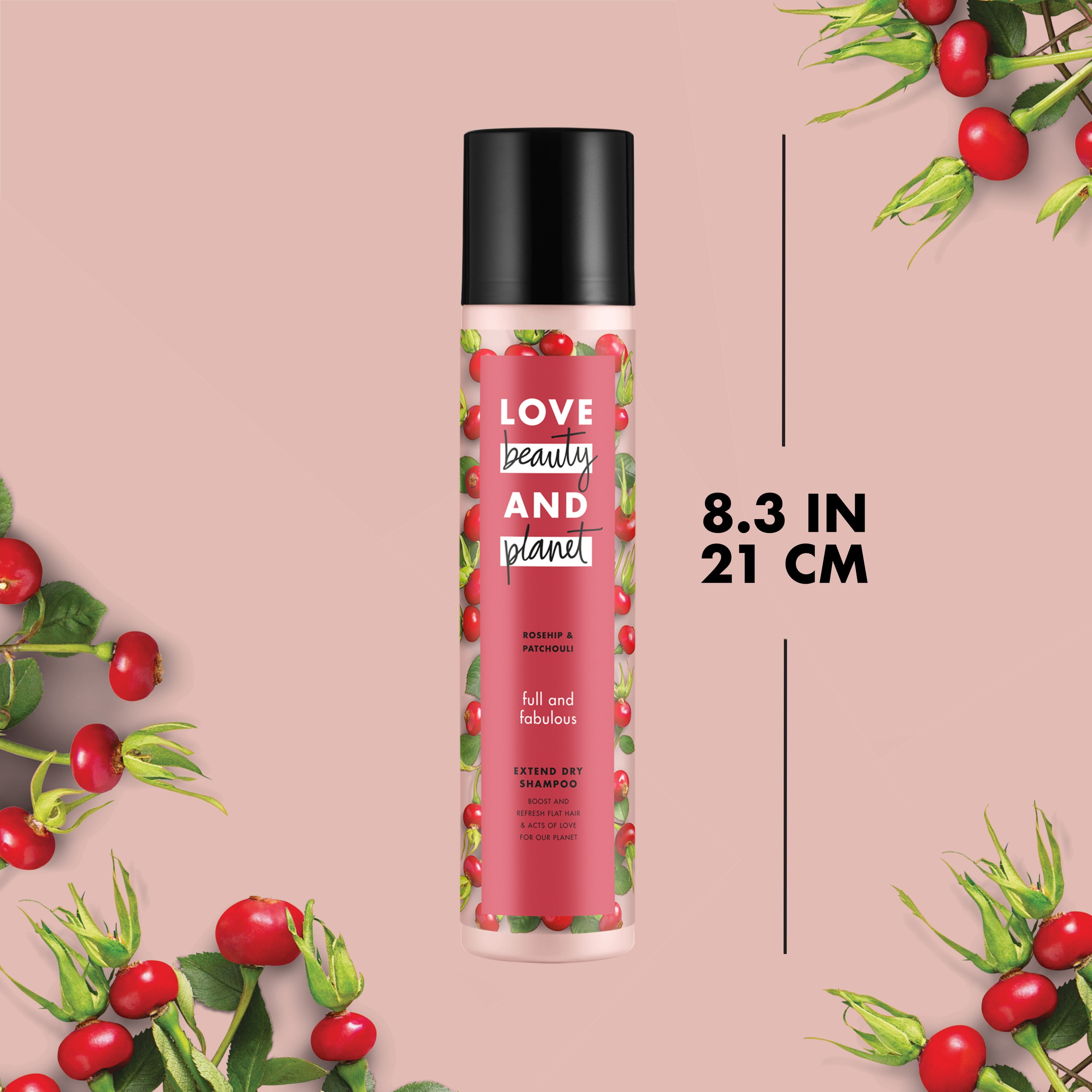 Love Beauty And Planet Full and Fabulous Extend Dry Shampoo Rosehip & Patchouli 4.3 oz
