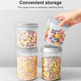 thumbnail image 2 of Grain Dispenser Container Snap-button Sealed Tank Kitchen Food Storage Tank Stackable Clear Plastic Box Kitchen Cereal Can, 1L, 2 of 6