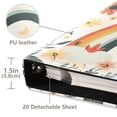 thumbnail image 3 of FORMRS 3 Ring Photo Album 4"x6" Self Adhesive Large Capacity PU Leather Cover, Cute Rainbow, 3 of 8