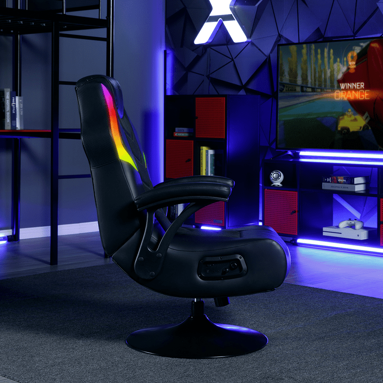 X Rocker Nemesis RGB Audio Pedestal Gaming Chair Black Mesh