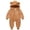 Coffee, variant on Birthday First Girl Baby Boy Girl Hooded Snowsuit Winter Warm Clothes Coat Jumpsuit Toddler Outfit, Size 3-6 Months
