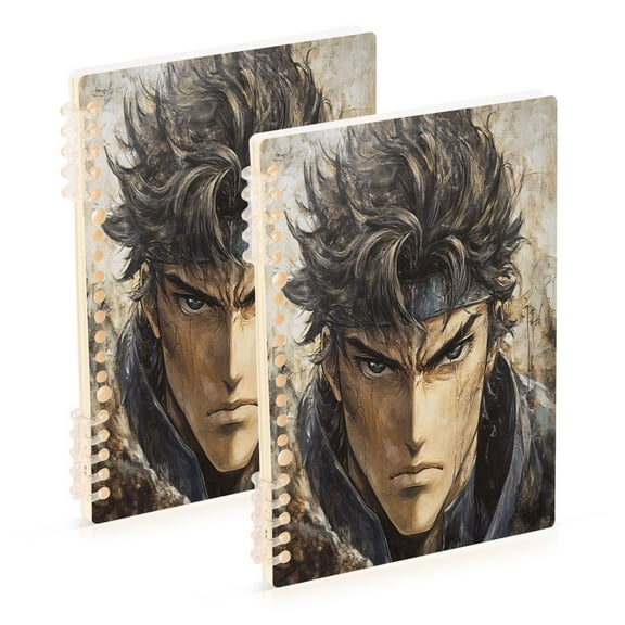 WOBOGO Satoru Gojo Notebook College Horizontal Grid Paper Ink Spill Resistant Water Resistant Cover 8.3x5.7x0.4in