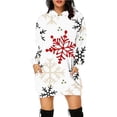 thumbnail image 2 of Vestidos Para Mujer Otoño Señoras Con Capucha Manga Larga Estampado Navideño Vestido Suelto Moda Mini Vestido Odeerbi ODB146676, 2 of 5